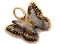 Zawieszka złota 585 14 karat motyl trójwymiarowy w niebieskoczarny ZZ18254.jpg