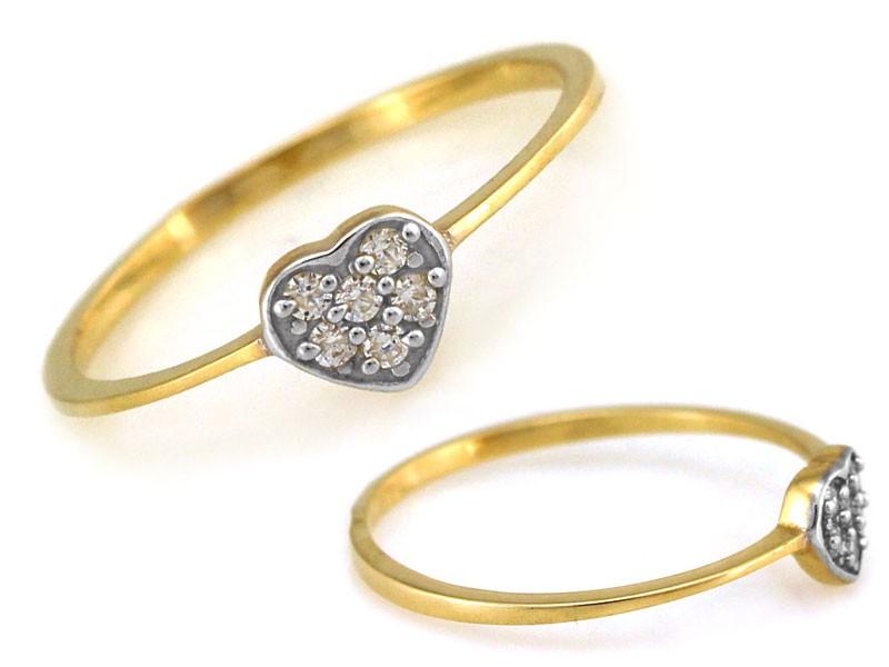 Pierścionek złoty z serduszkiem ZP18205