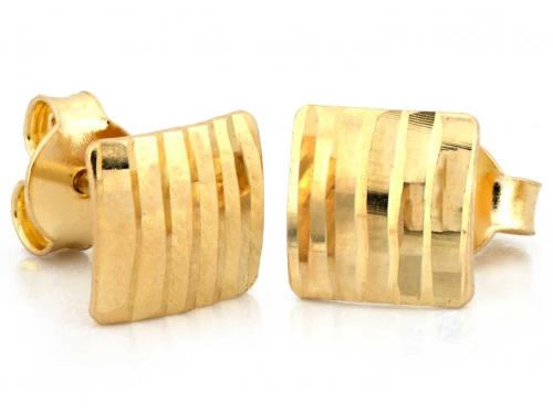 Kolczyki złote 585 14 karat na sztyfcie kwadraty zdobione blaszki ZK18114.jpg