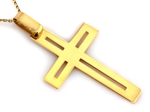 Zawieszka złota 585 14 karat krzyż duży gładki ZZ18126.jpg