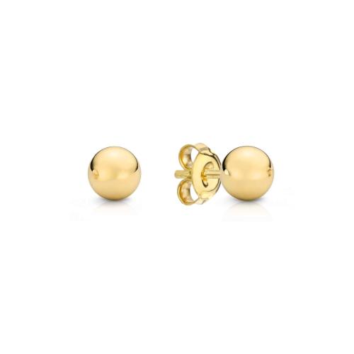 Kolczyki złote 585 14 karat kulki 6mm lekkie ZK17818.jpg