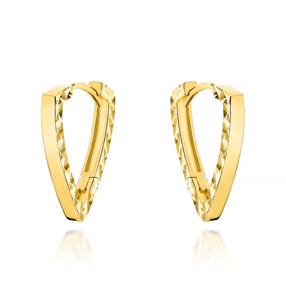 Kolczyki złote diamentowane kreol ZK17820