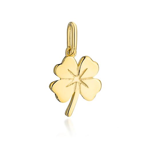 Zawieszka złota 585 1 4karat koniczynka mała gładka ZZ18951.jpg