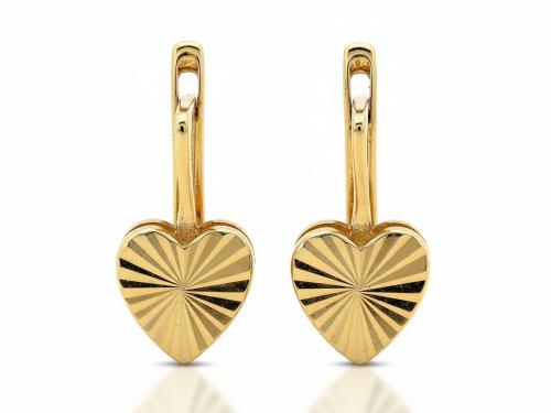 Kolczyki złote 375 9 karat angielskie zapięcie serca diamentowane dla dziewczynki NZK18878.jpg