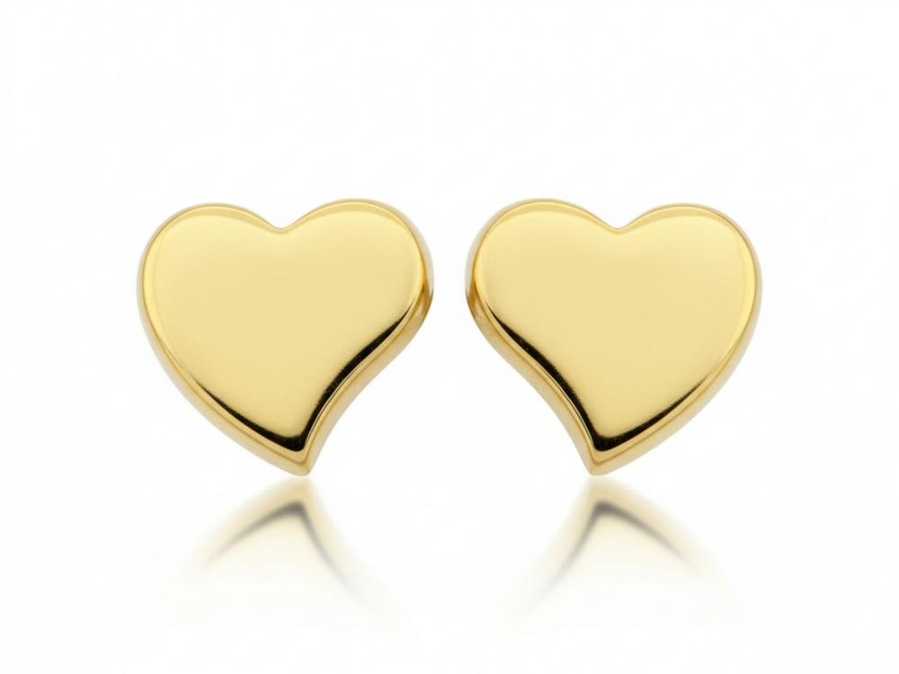 Kolczyki złote serduszka na sztyfcie NZK18863