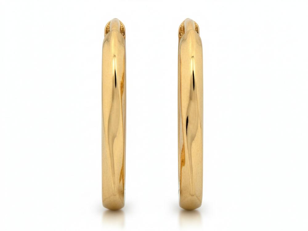 Kolczyki złote owalne kreol NZK18875