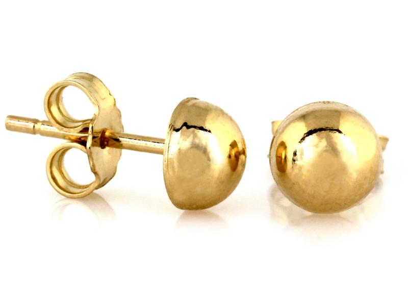 Kolczyki złote półkulki 6mm na sztyfcien NZK17879