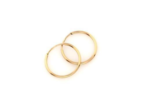 Kolczyki złote 375 9 karat kółeczka kółka 1,5cm NZK18960.jpg