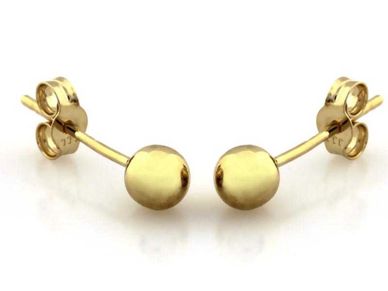 Kolczyki złote kuleczki 4mm NZK17878