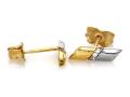 Kolczyki złote 375 9 karat na sztyfcie kreski dwa kolory złota z cyrkoniami NZK17943.1.jpg