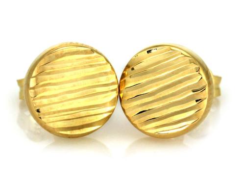 Kolczyki złote 375 9 karat na sztyfcie blaszki zdobione NZK17928.jpg