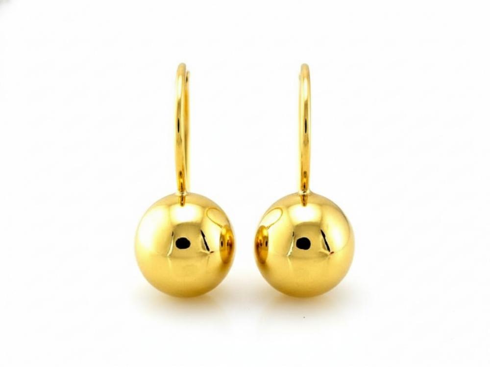 Kolczyki złote kulki 8mm bigiel NZK18867