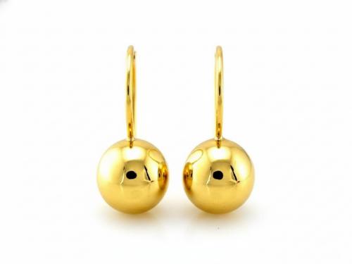 Kolczyki złote 375 9 karat na biglu kulki duże NZK18867.jpg