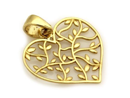 Zawieszka złota 375 9 karat serce z gałązkami NZZ18408.jpg
