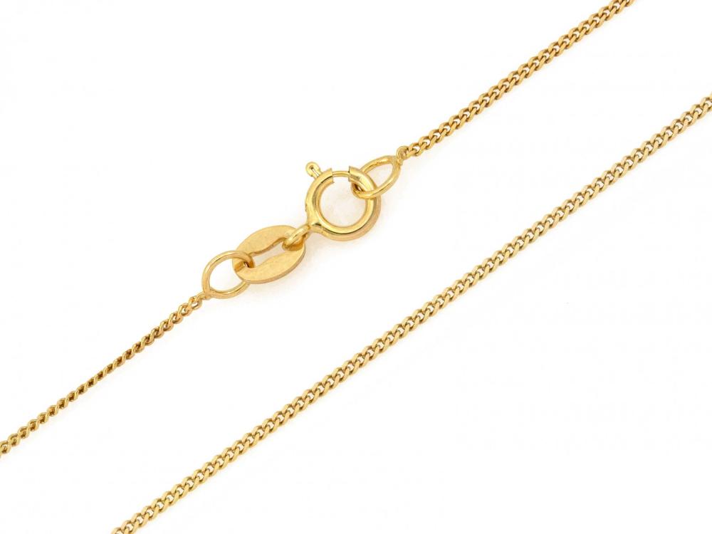 Łańcuszek złoty pancerka 0,9mm NZL18961