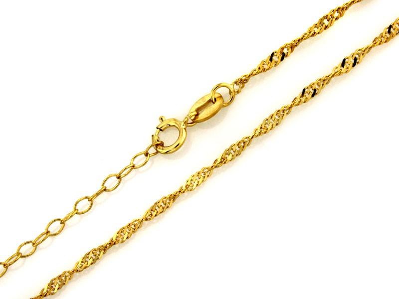 Łańcuszek złoty singapur 1,1mm NZL17844