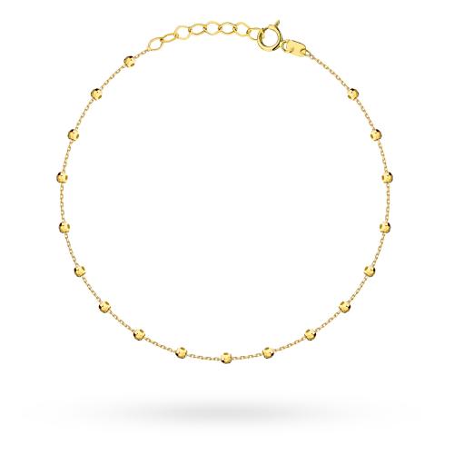 Bransoletka złota 585 14 karat kulki disco ZB19001.jpg