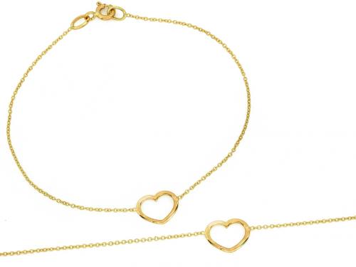 Bransoletka złota 585 14 karat serce ZB19022.jpg