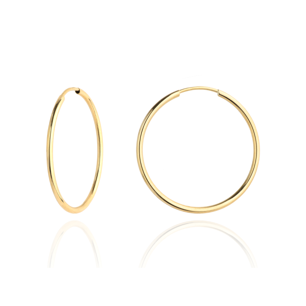 Kolczyki złote kółka 3,5cm szarnir ZK19044