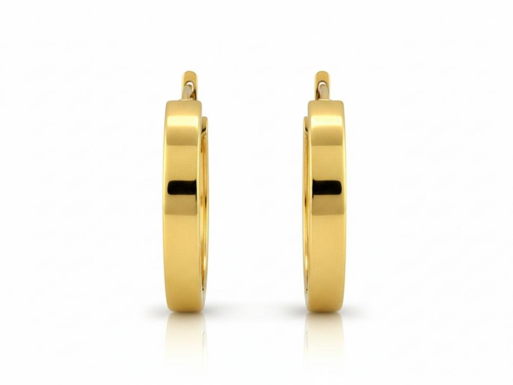 Kolczyki złote duże  blaszki angielskie zapięcie NZK19094