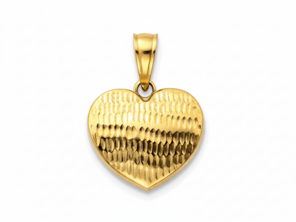 Zawieszka złota dmuchane serce NZZ19108