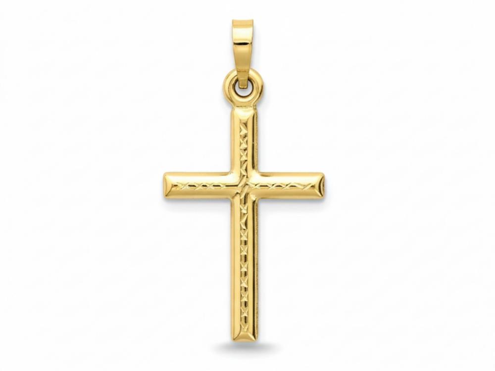 Zawieszka złota krzyżyk NZZ19100