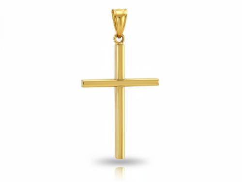 Zawieszka złota 375 9 karat krzyż krzyżyk gładki NZZ19098.jpg