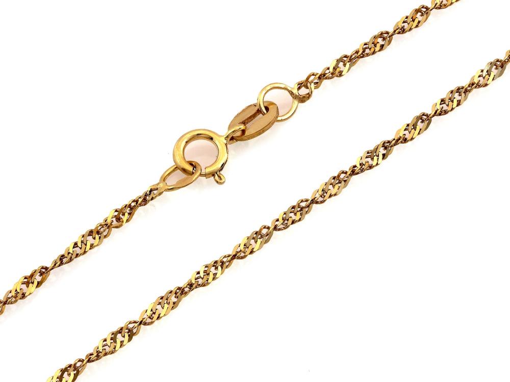 Łańcuszek złoty singapur 1,3mm NZL19059