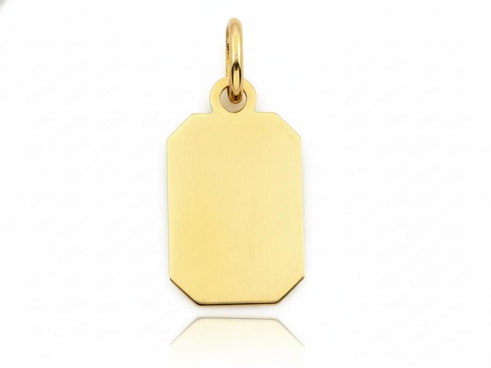 Zawieszka złota blaszka pod grawer ZZ19428