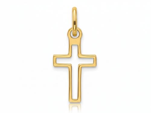 Zawieszka złota 585 14 karat krzyżyk pusty mały ZZ19431.jpg