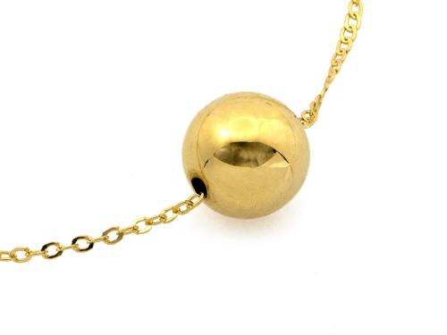 Naszyjnik złoty 585 14 karat kulka gładka ZN19626.jpg