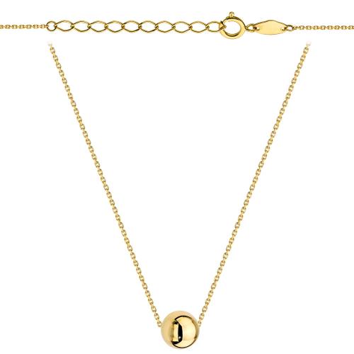 Naszyjnik złoty 585 14 karat kulka gładka ZN19663.jpg