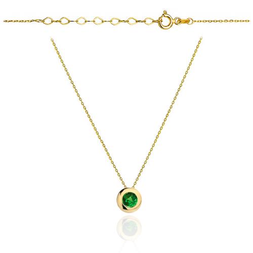 Naszyjnik złoty 585 14 karat zielone oczko ZN19659.jpg