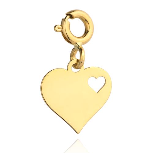 Zawieszka złota 585 14 karat charms serce pod grawer z wyciętym serduszkiem ZZ19678.jpg