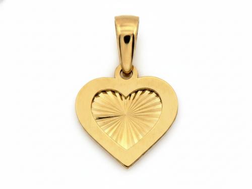Zawieszka złota 585 14 karat diamentowane serce małe ZZ19625.jpg