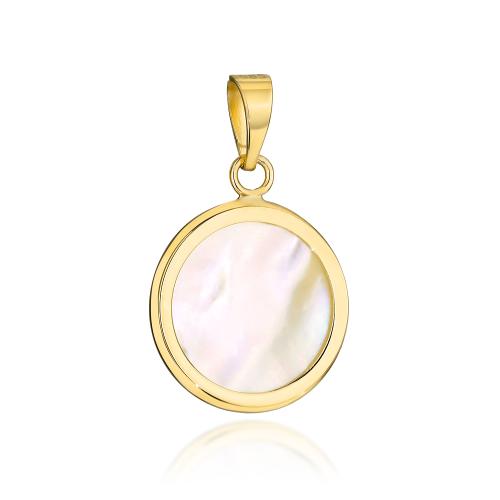 Zawieszka złota 585 14 karat okrągła z masą perłową ZZ19667.jpg