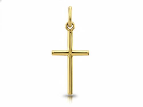 Zawieszka złota 585 14 karat krzyżyk gładki mały ZZ19763.jpg