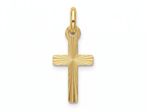 Zawieszka złota 585 14 karat krzyżyk mały diamentowany ZZ19805.jpg