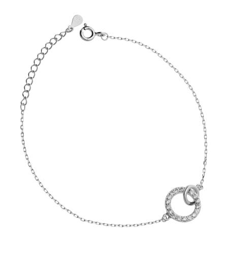 Bransoletka srebrna 925 kółko z cyrkoniami SB20031.jpg