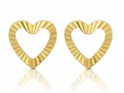 Kolczyki złote 375 9 karat serca diamentowane wkręcane  NZK20092.jpg