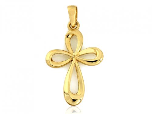 Zawieszka złota 585 14 karat krzyż krzyżyk gładki ZZ20105.jpg