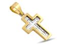 Zawieszka złota 585 14 karat krzyżyk z diamentowaniem ZZ20111.1.jpg