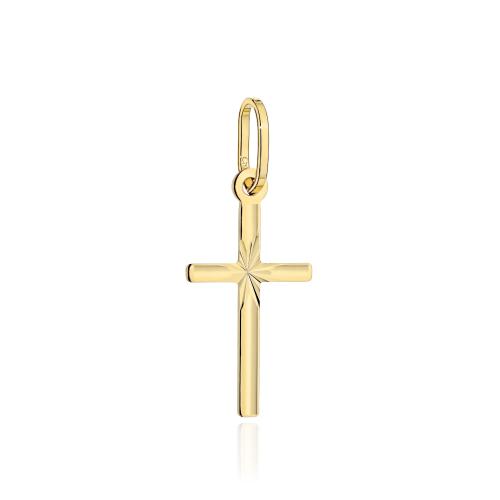 Zawieszka złota 585 14 karat krzyżyk diamentowany ZZ20129.jpg