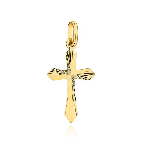 Zawieszka złota 585 14 karat krzyżyk diamentowany ZZ20130.jpg