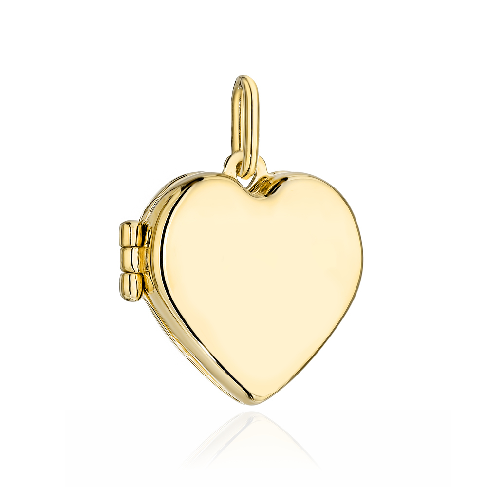 Zawieszka złota serce puzderko ZZ20120