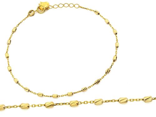 Bransoletka złota 9 karat 375 wałeczki diamentowane NZB20344.jpg