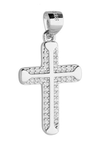 2327 Zawieszka srebrna 925 krzyż krzyżyk z cyrkoniami SZ20600.jpg