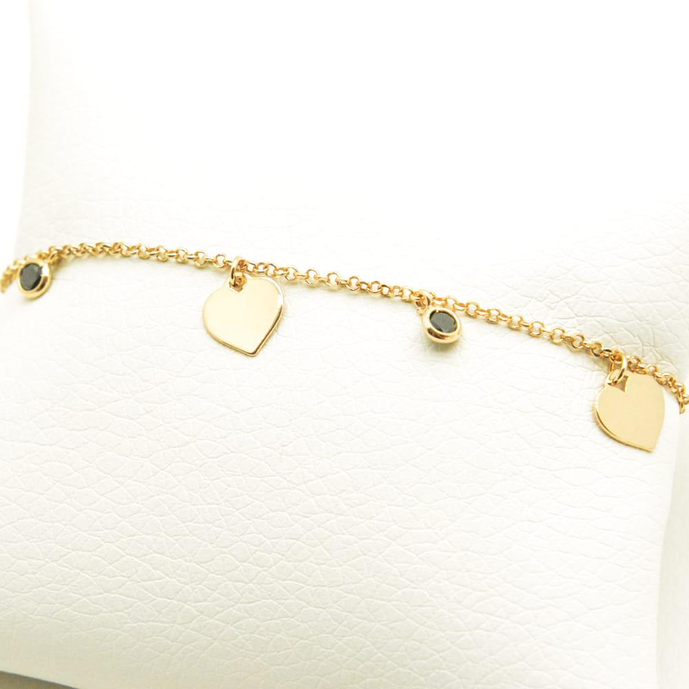 Bransoletka srebrna serce SB0568