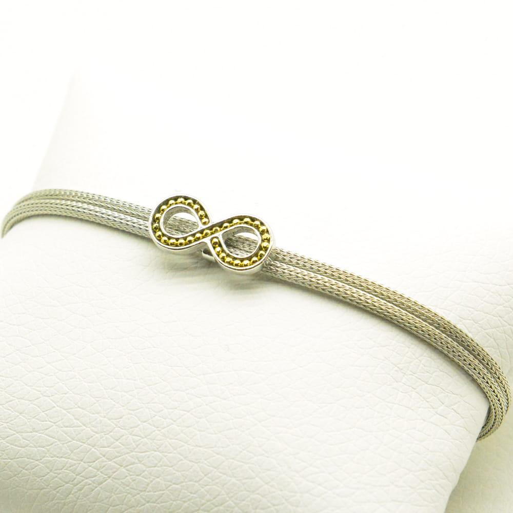 Bransoletka srebrna nieskończoność SB0589