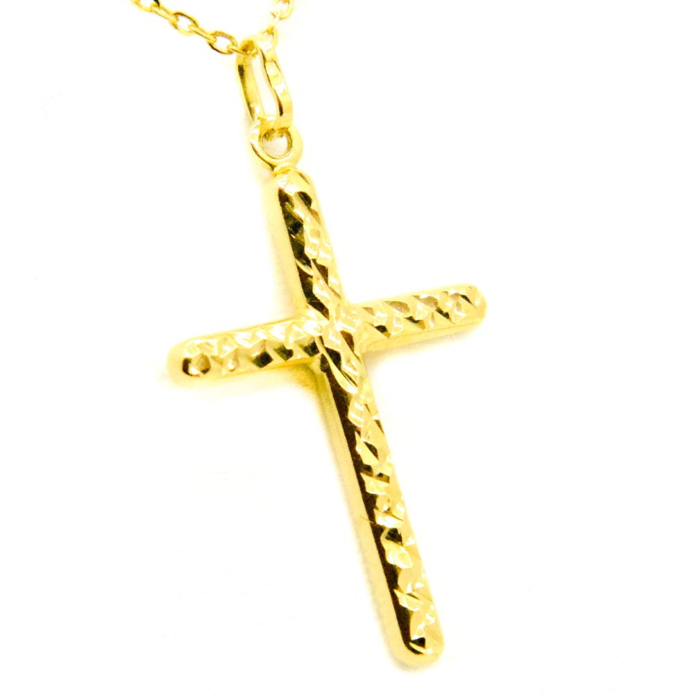 Zawieszka złota krzyżyk diamentowany ZZ0083